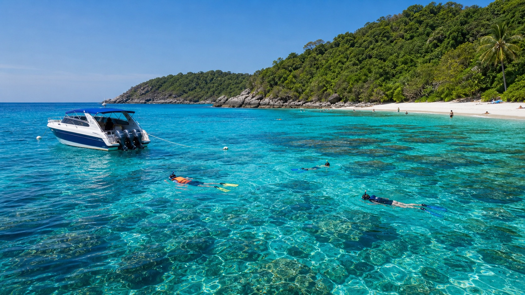 Clear water snorkeling at Racha Island near Phuket