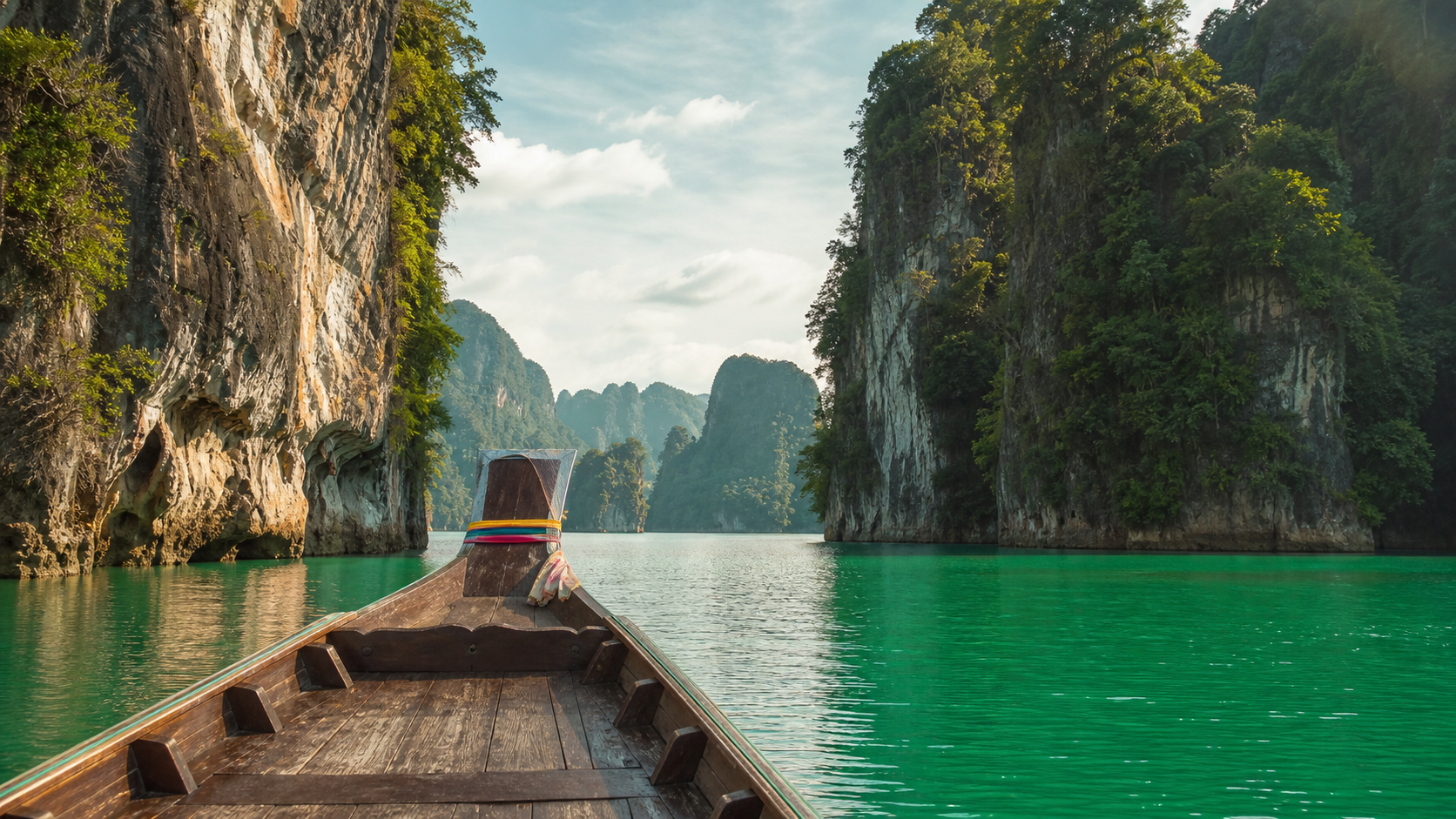 Calm bay and limestone island views near Phuket's east coast
